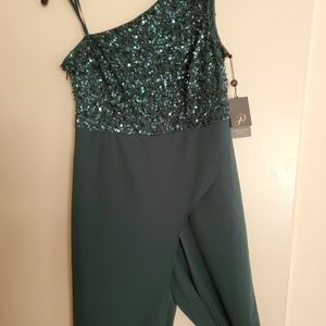 Adrianna Papell Jumpsuit dark green